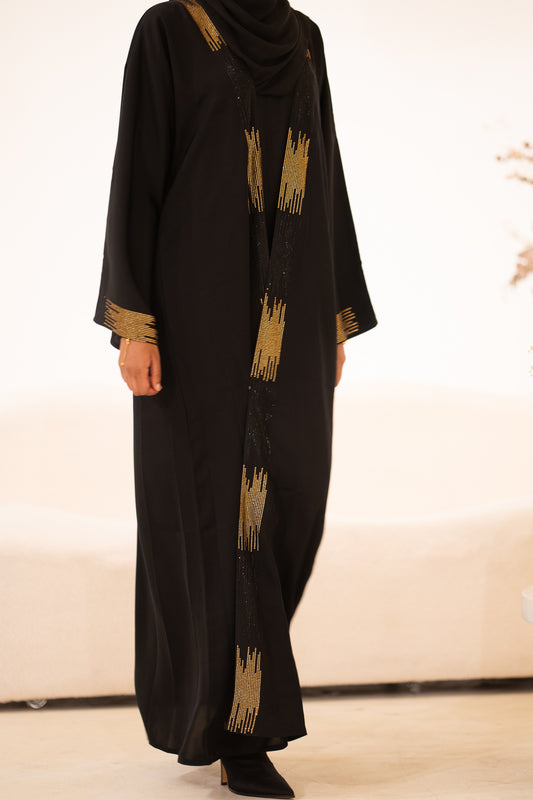 Black and Gold Abaya